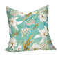 Pastel Teal White Flower with Gold Leaves Luxury Scatter by Mark van Vuuren