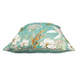 Pastel Teal White Flower with Gold Leaves Luxury Scatter by Mark van Vuuren