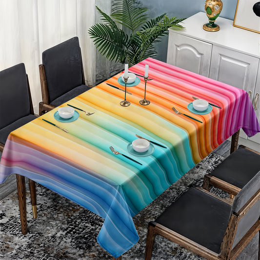 Pastel Acrylic Layers Rectangle Tablecloth