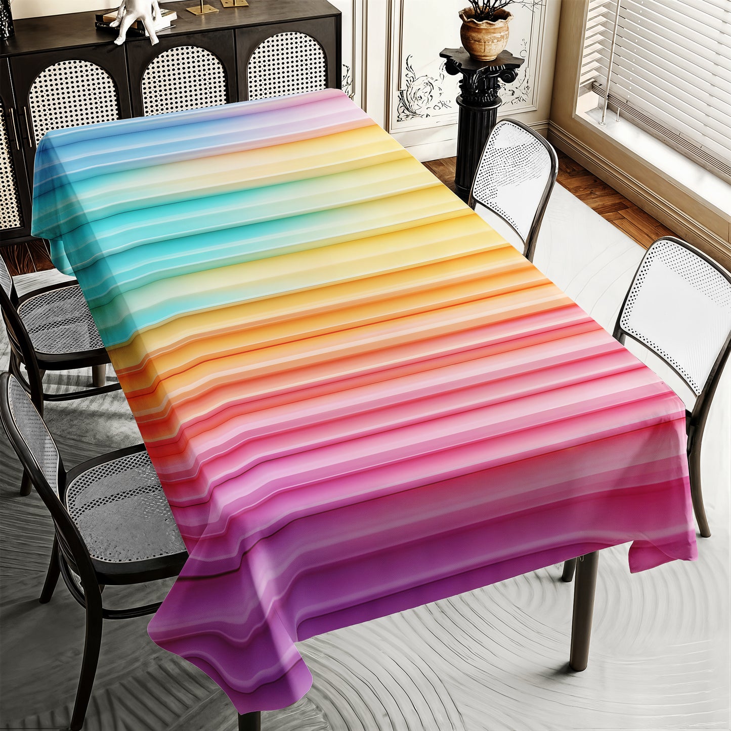 Pastel Acrylic Layers Rectangle Tablecloth