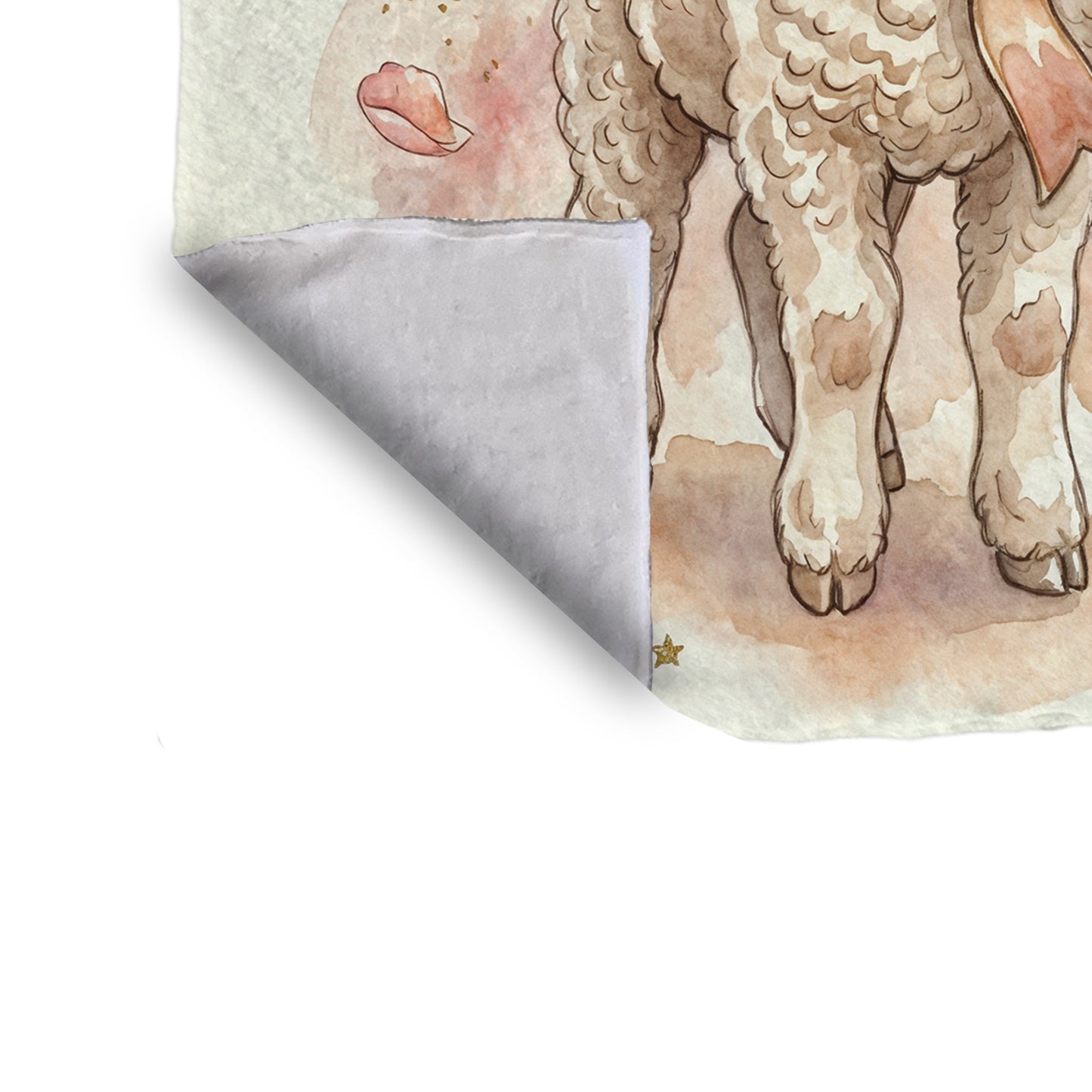 Pastel Baby Lamb Baby Fleece Blanket