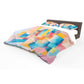 Pastel Blended Cubism Duvet Cover Set
