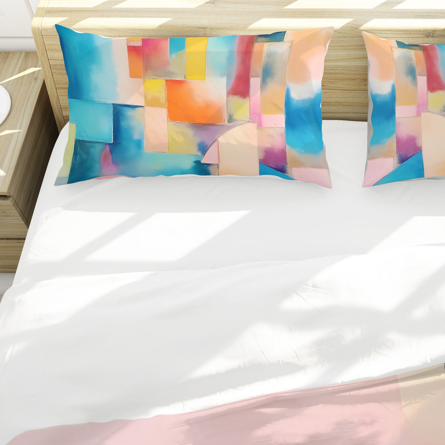 Pastel Blended Cubism Duvet Cover Set