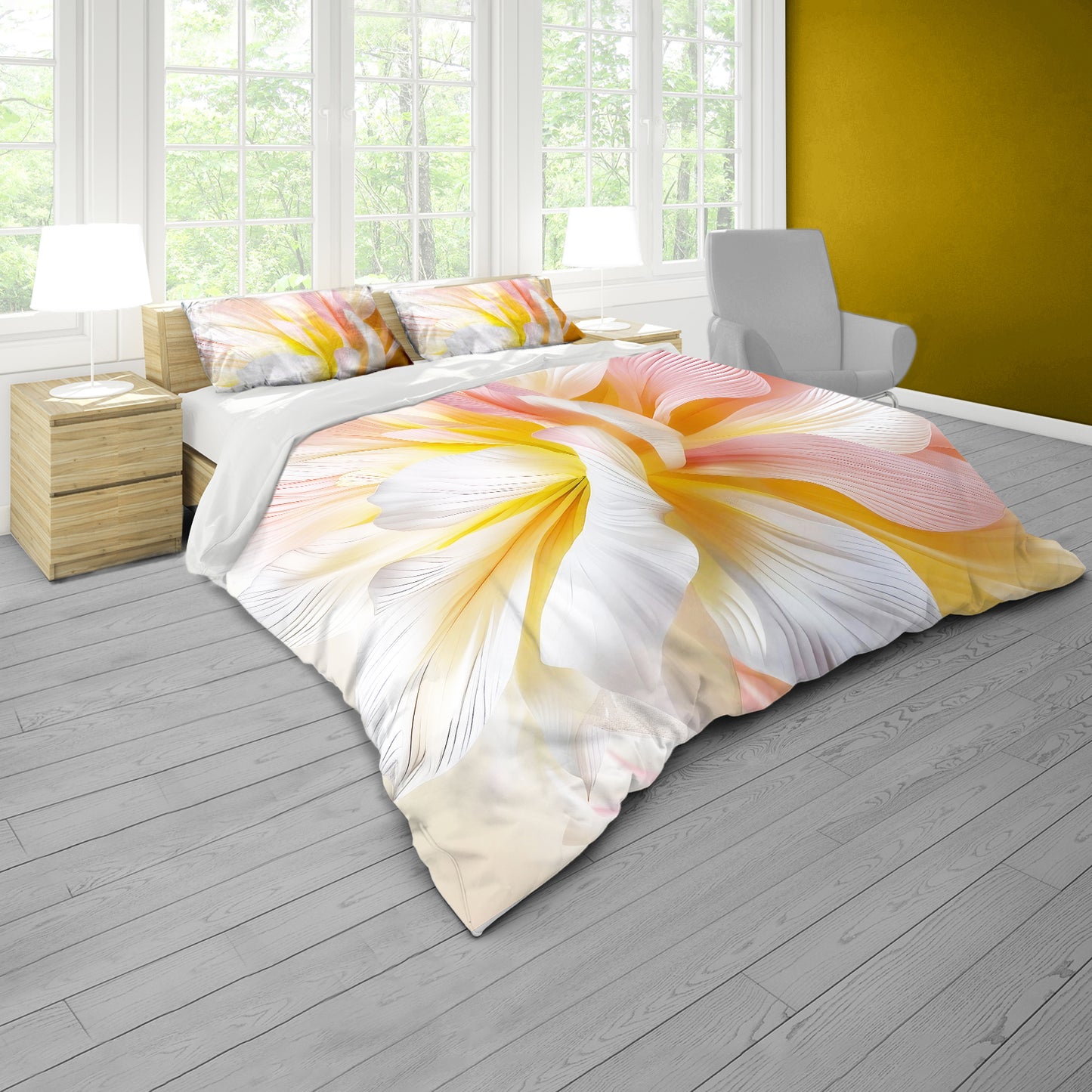 Pastel Bloomwave Duvet Cover Set