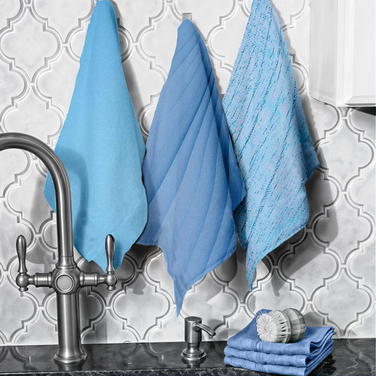 Pastel Blue Dish Cloth (Set of 3)