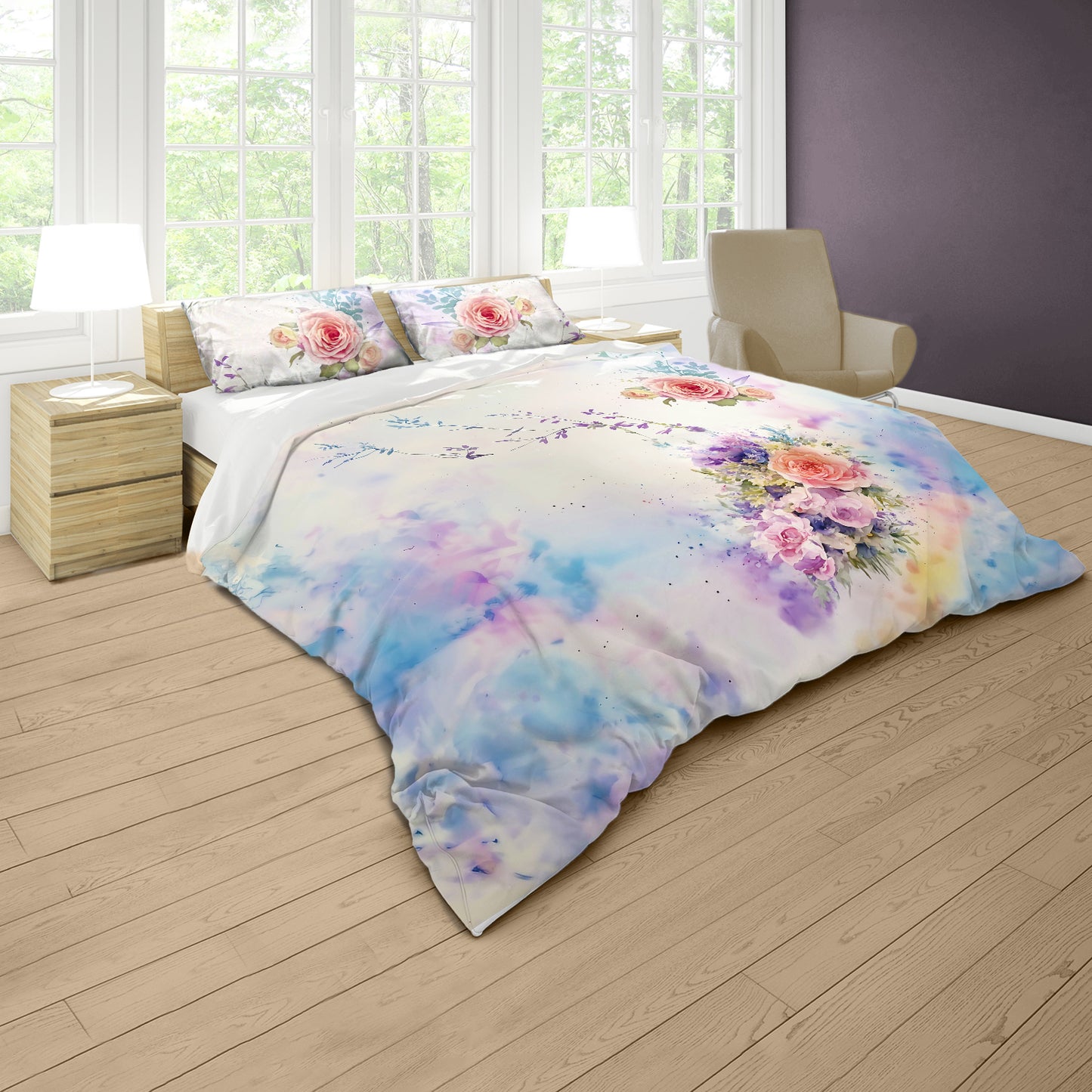 Pastel Bouquet Duvet Cover Set