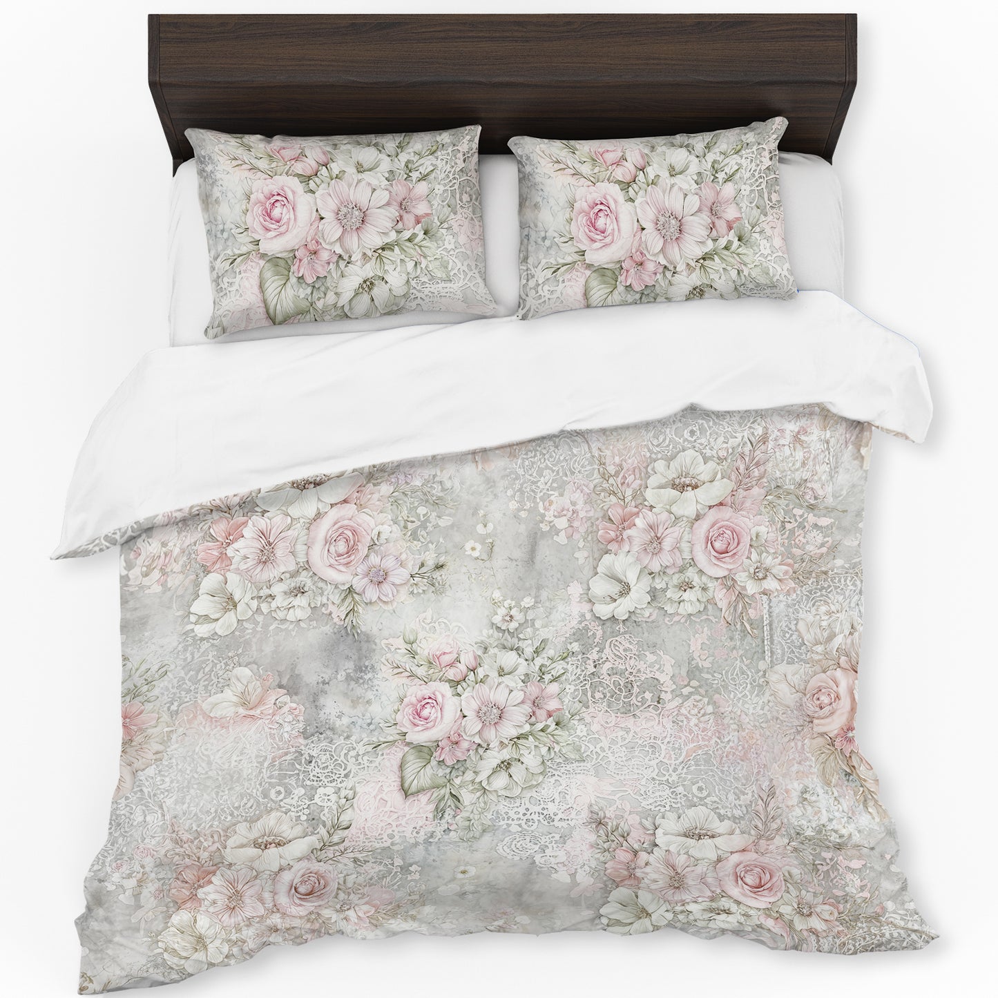 Pastel Bouquets Duvet Cover Set
