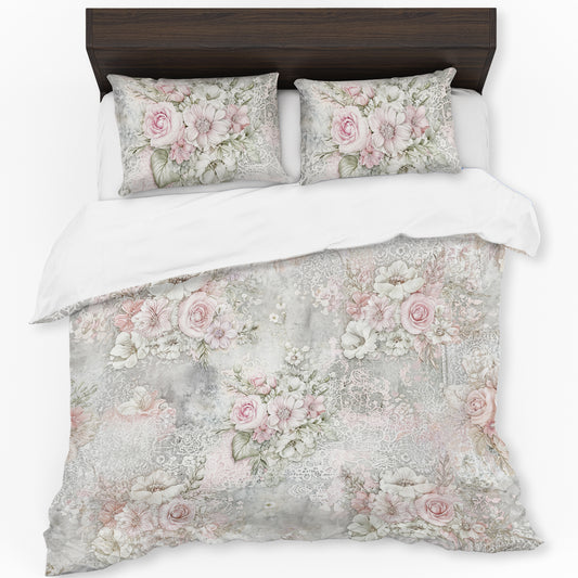 Pastel Bouquets Duvet Cover Set