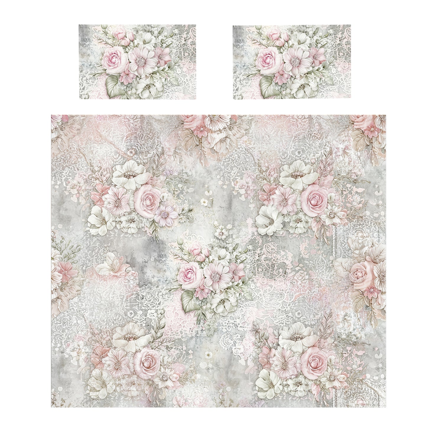 Pastel Bouquets Duvet Cover Set