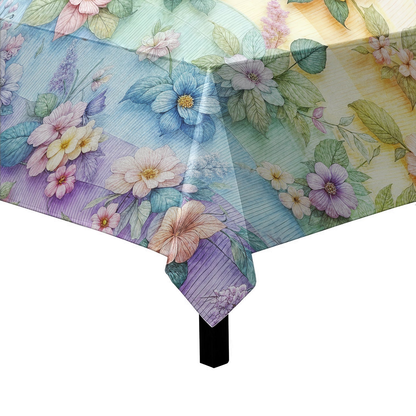 Pastel Colour Flowers Square Tablecloth