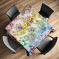 Pastel Colour Flowers Square Tablecloth
