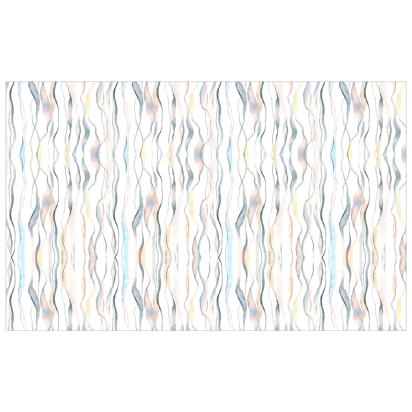 Pastel Colour Waves Rectangle Tablecloth