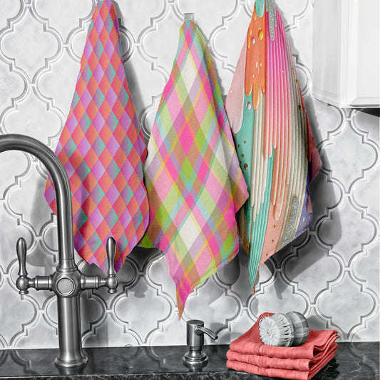 Pastel Festival Dish Cloth (Set of 3)