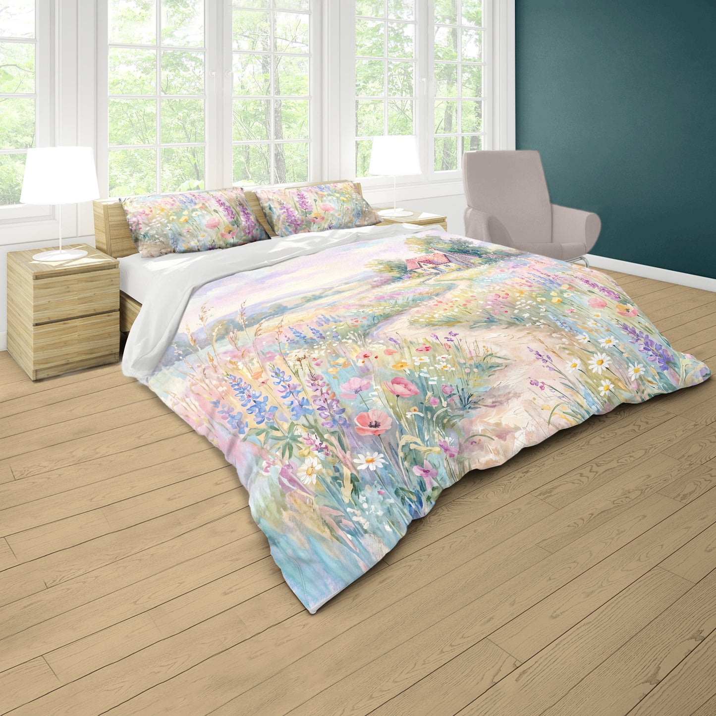 Pastel Field Duvet Cover Set