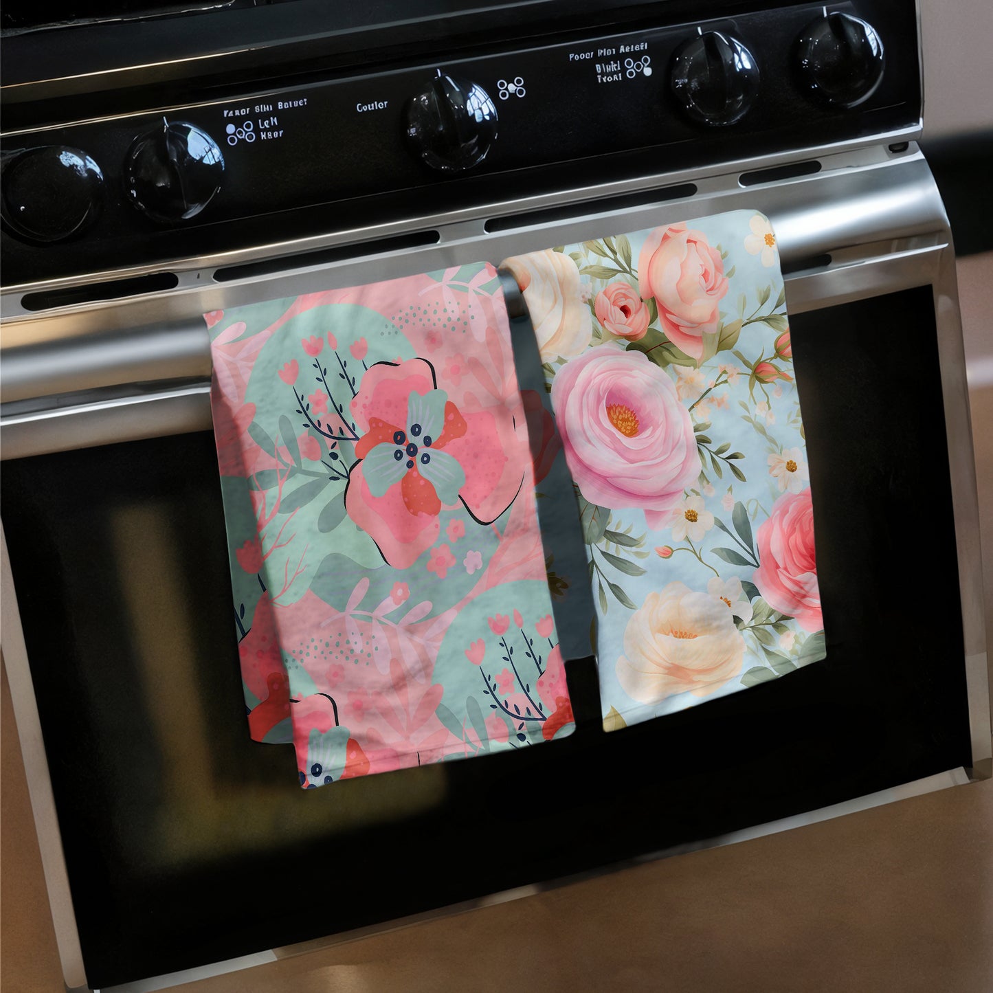 Pastel Floral Dish Cloth (Set of 3)