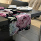 Pastel Floral on Black Table Runner