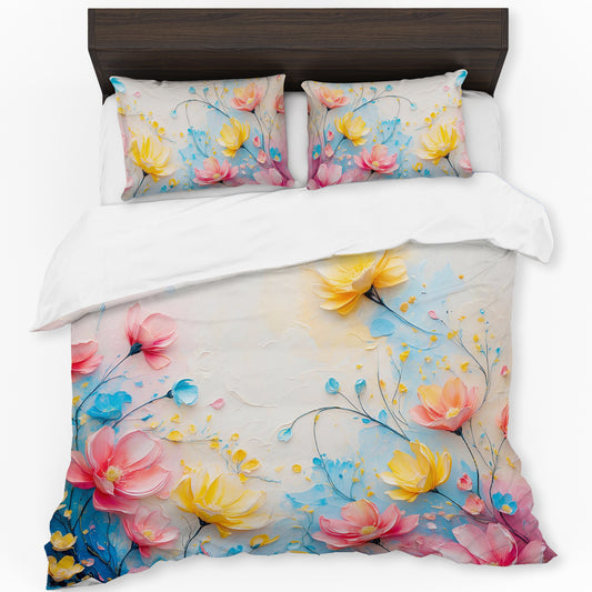 Pastel Flowers Duvet Cover Set