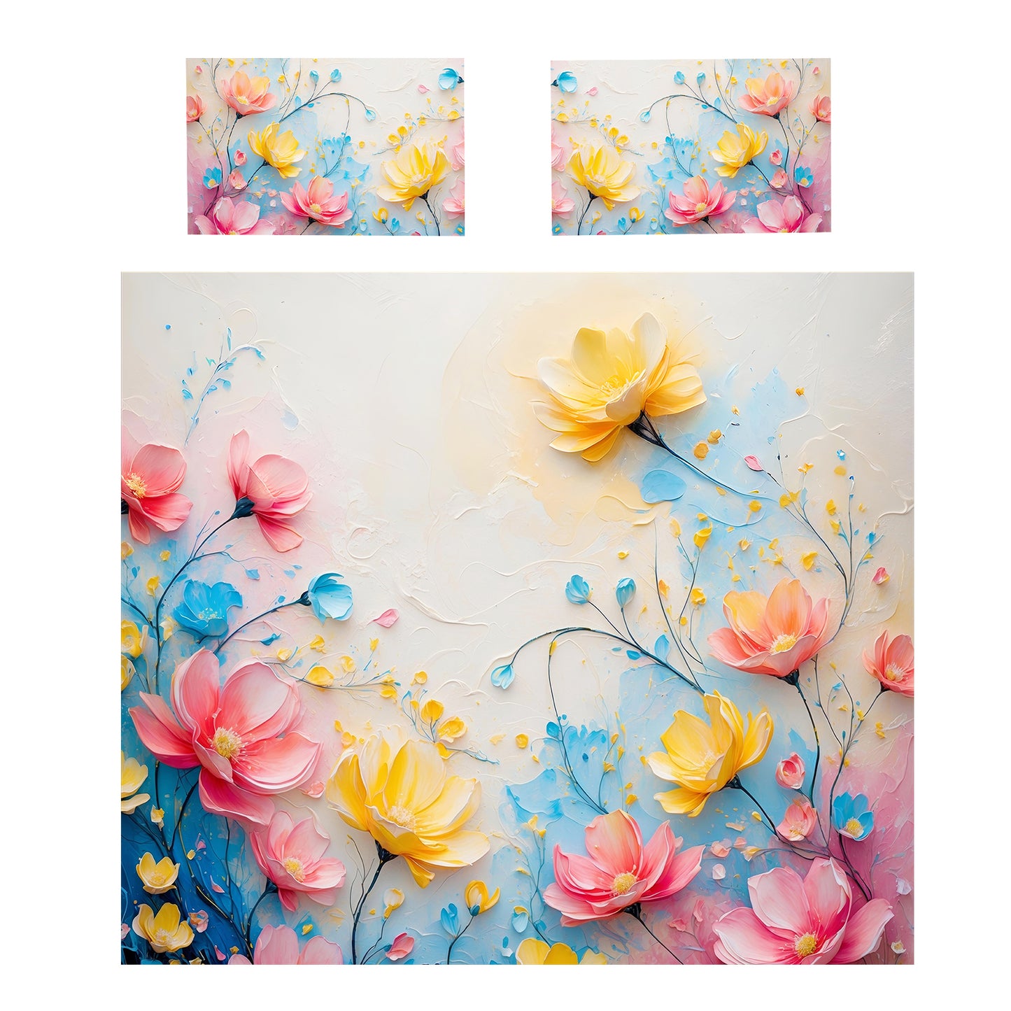 Pastel Flowers Duvet Cover Set