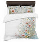 Pastel Flowers on White Duvet Cover Set