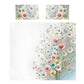 Pastel Flowers on White Duvet Cover Set