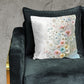 Pastel Flowers on White Luxury Scatter