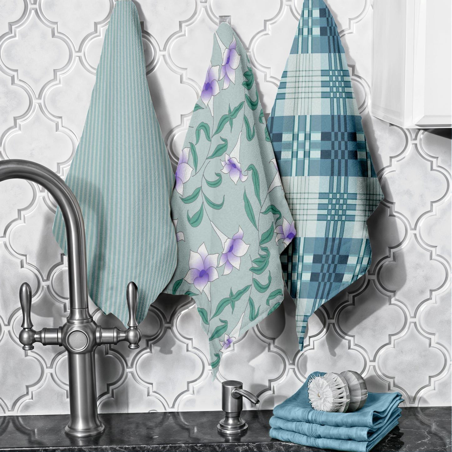 Pastel Green Dish Cloth (Set of 3)