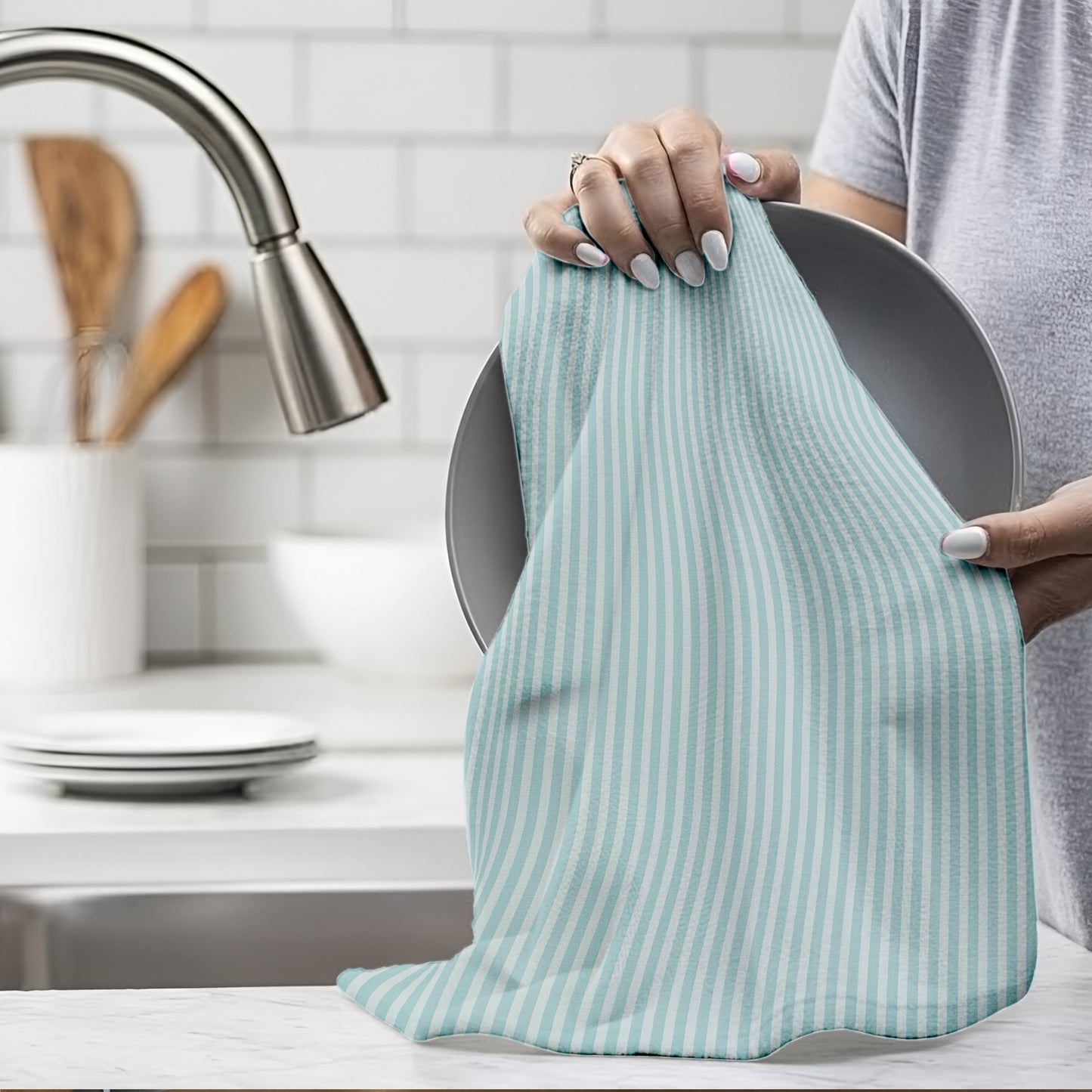 Pastel Green Dish Cloth (Set of 3)