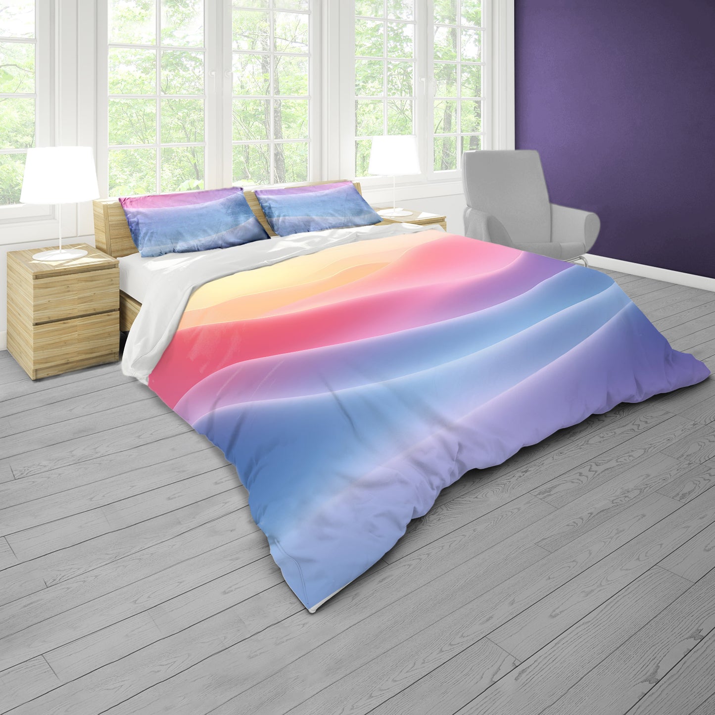Pastel Organic Drift Duvet Cover Set