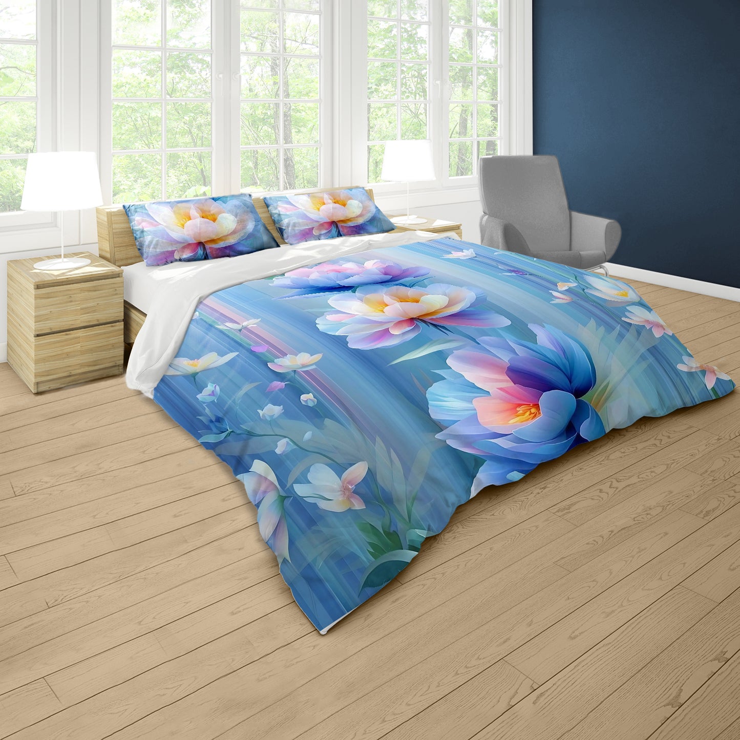 Pastel Petals Duvet Cover Set
