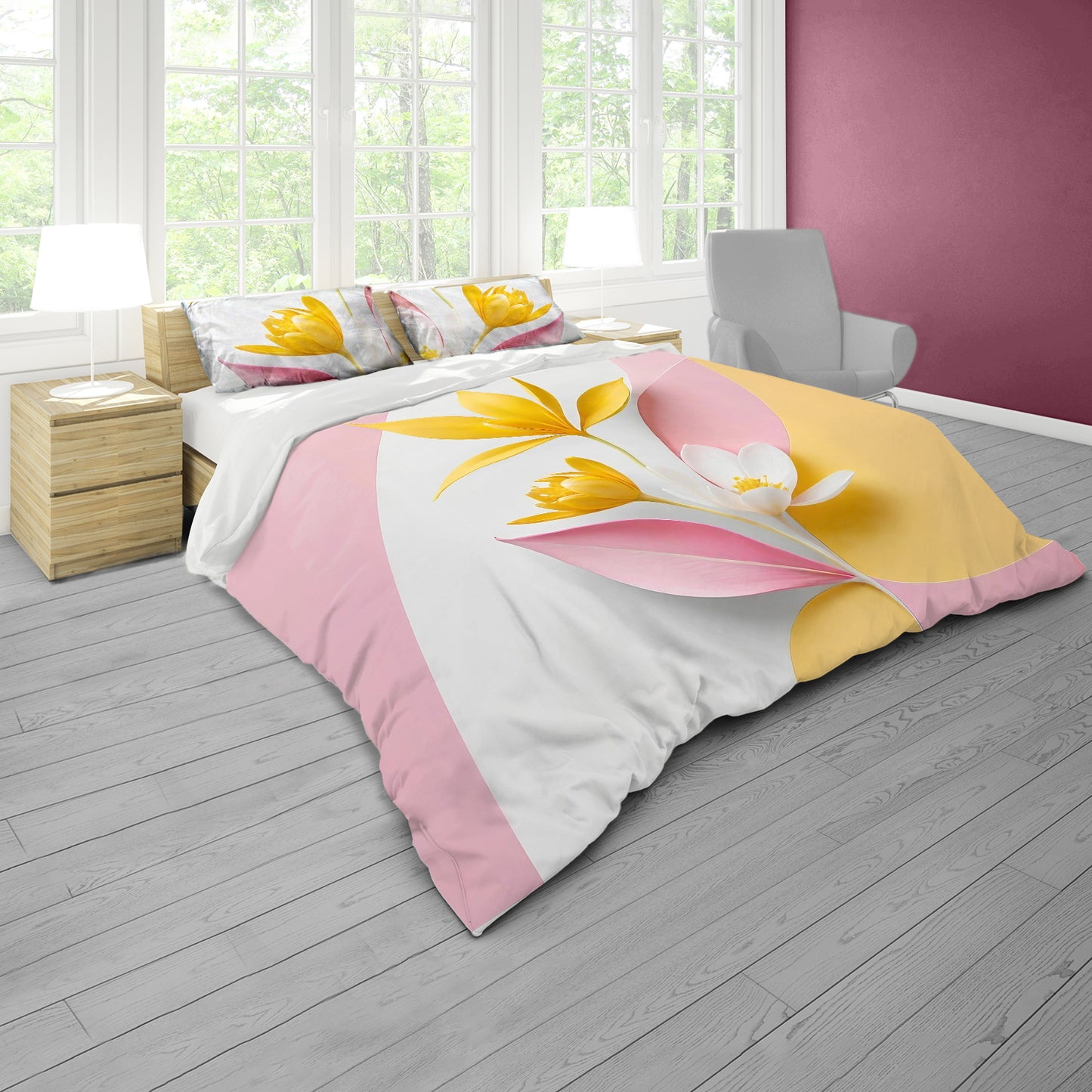 Pastel Petals Duvet Cover Set