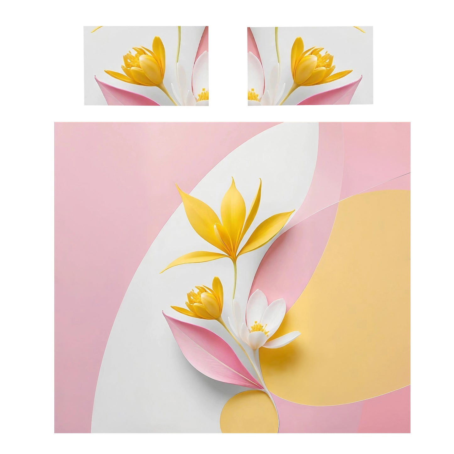 Pastel Petals Duvet Cover Set