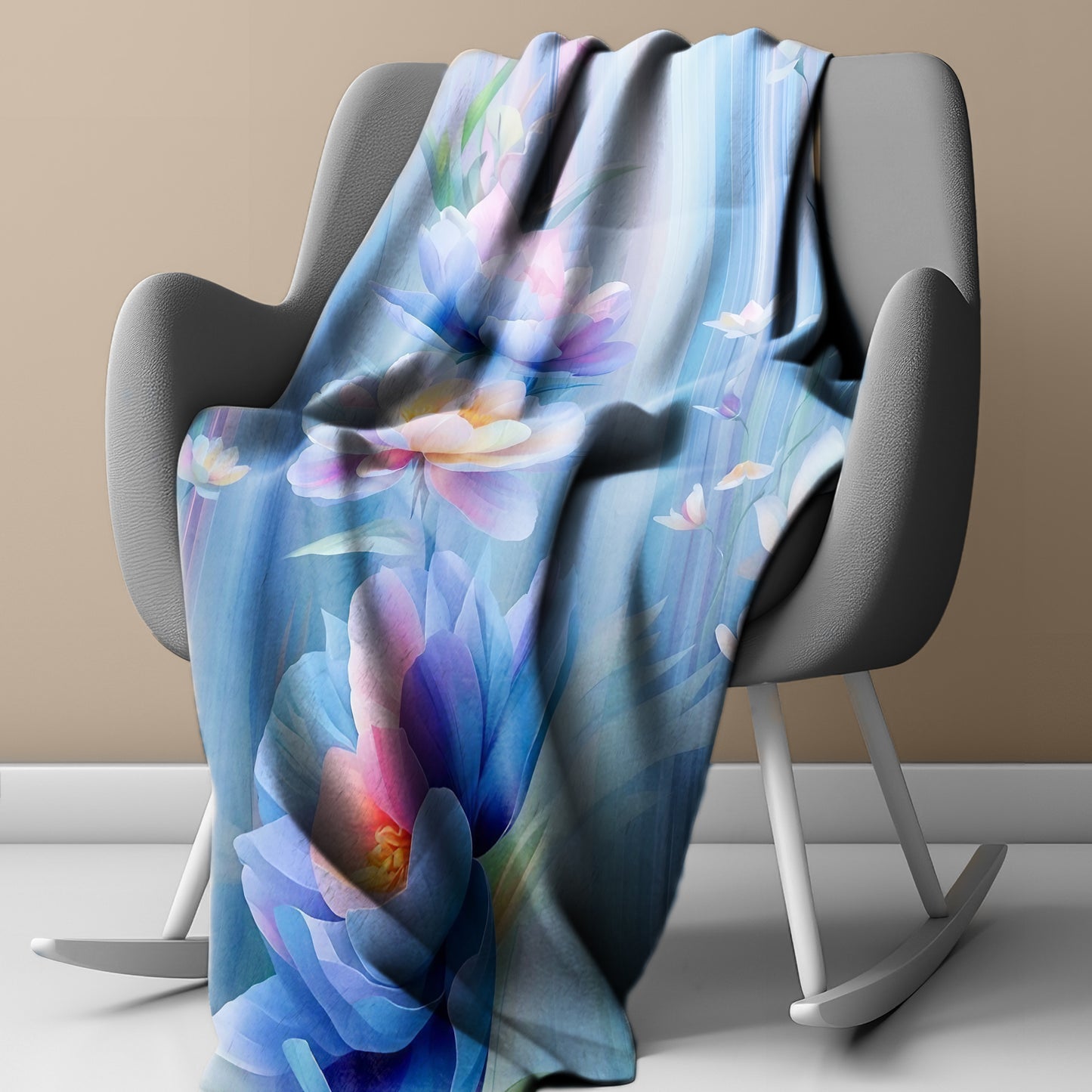 Pastel Petals Light Weight Fleece Blanket