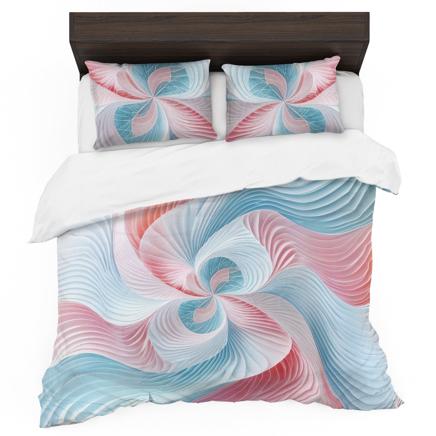 Pastel Pink and Blue Duvet Cover Set