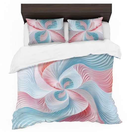 Pastel Pink and Blue Duvet Cover Set