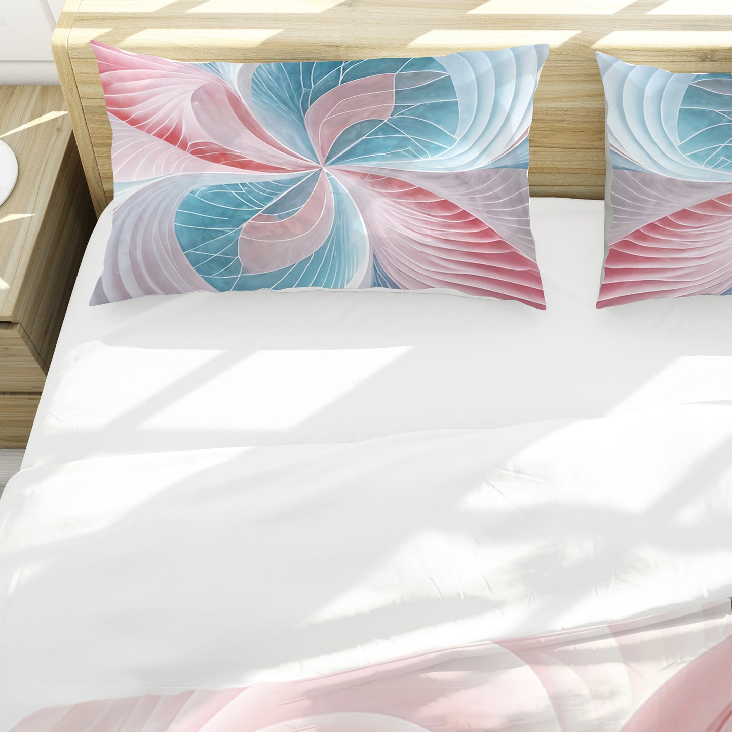 Pastel Pink and Blue Duvet Cover Set