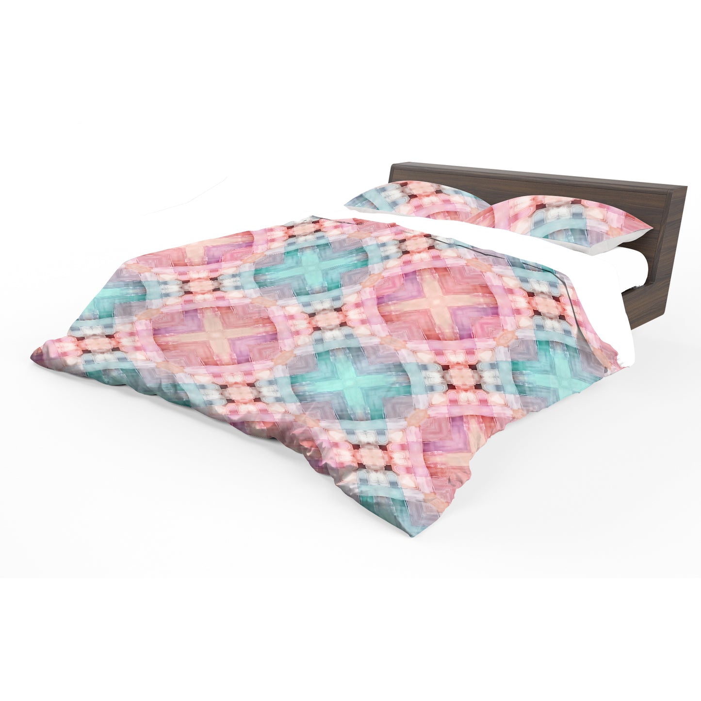 Pastel Plaid Checks Duvet Cover Set