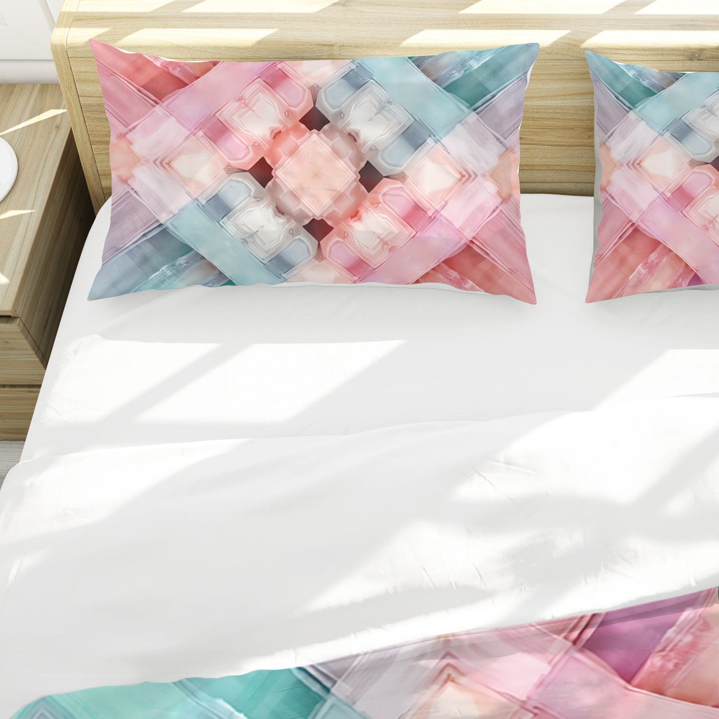 Pastel Plaid Checks Duvet Cover Set