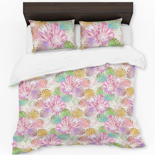 Pastel Protea Whispers Duvet Cover Set