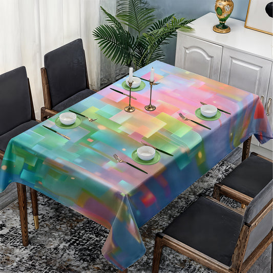 Pastel Rectangles Rectangle Tablecloth