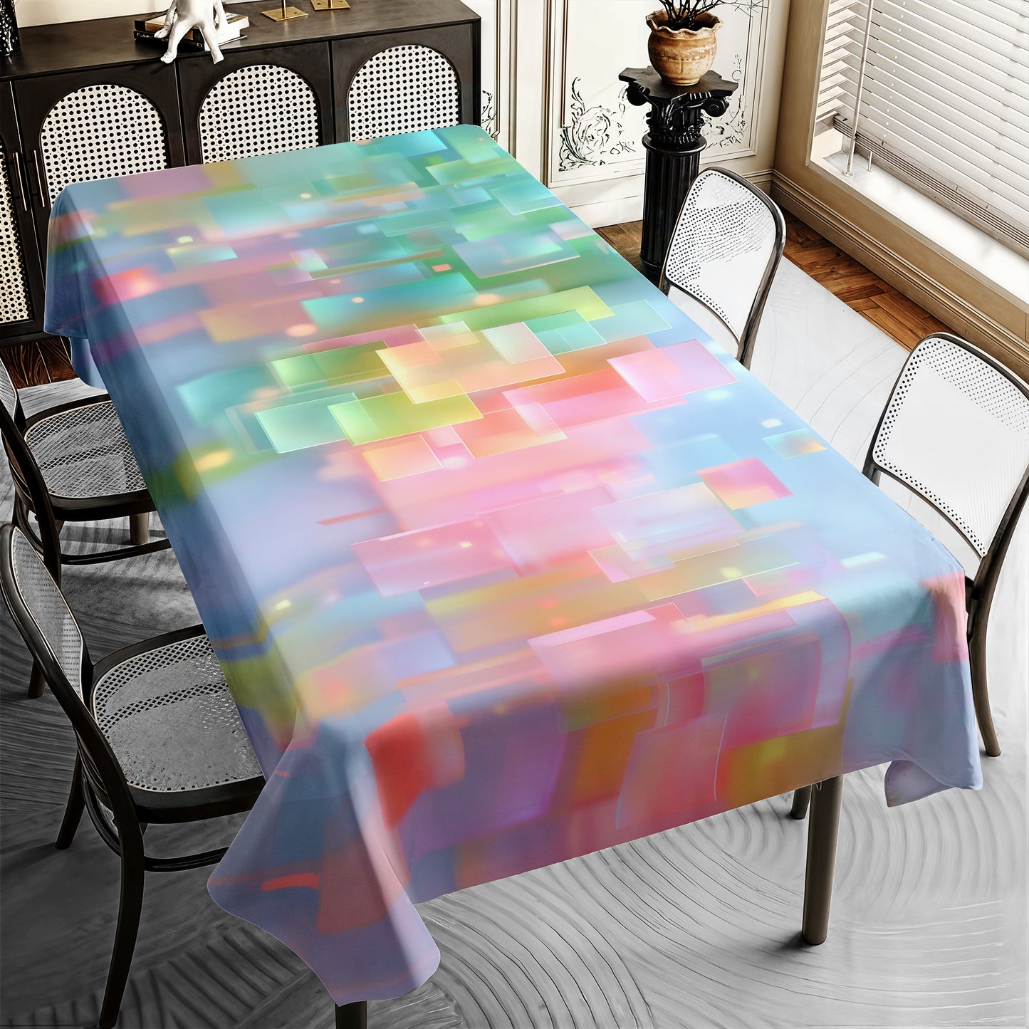 Pastel Rectangles Rectangle Tablecloth