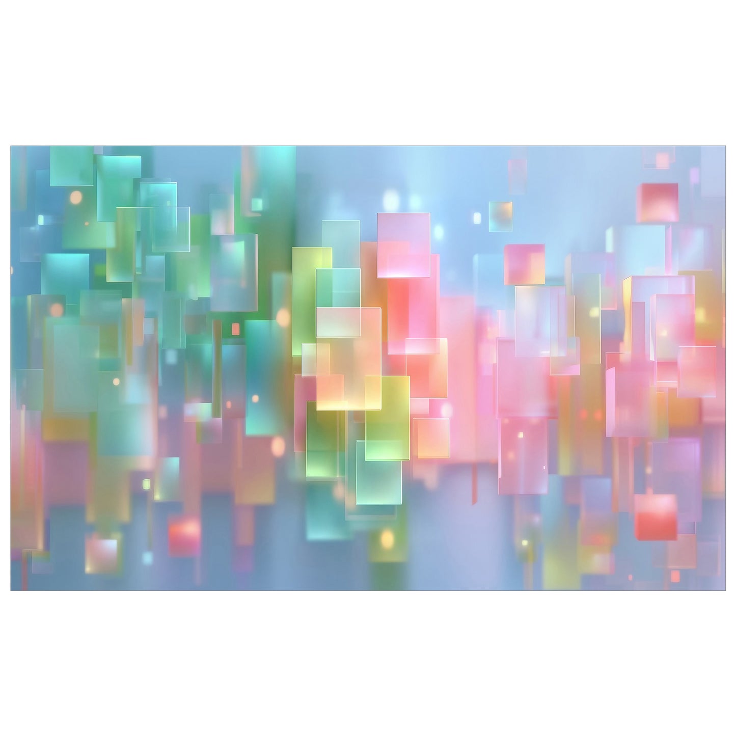 Pastel Rectangles Rectangle Tablecloth