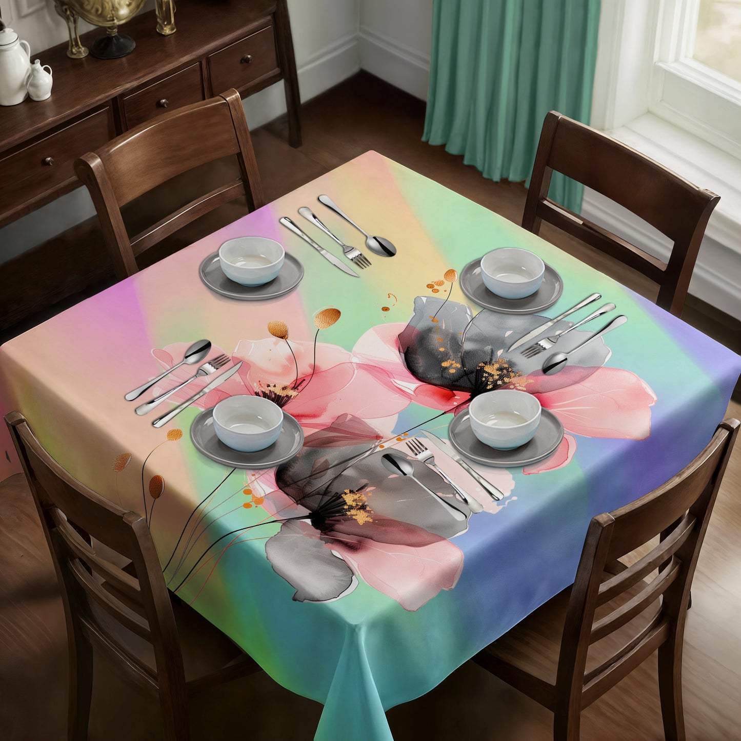 Pastel Square Tablecloth