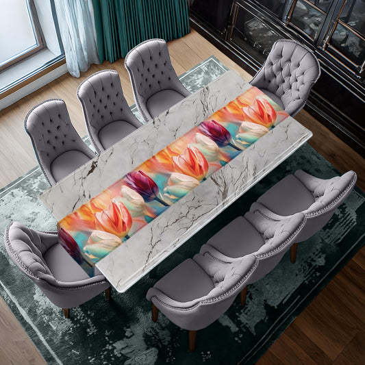 Pastel Tulips Table Runner