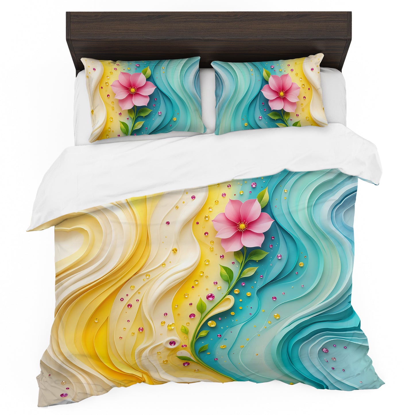 Pastel Waves Duvet Cover Set