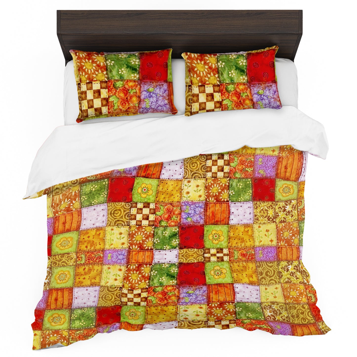 Patterned Squares Duvet Cover Set