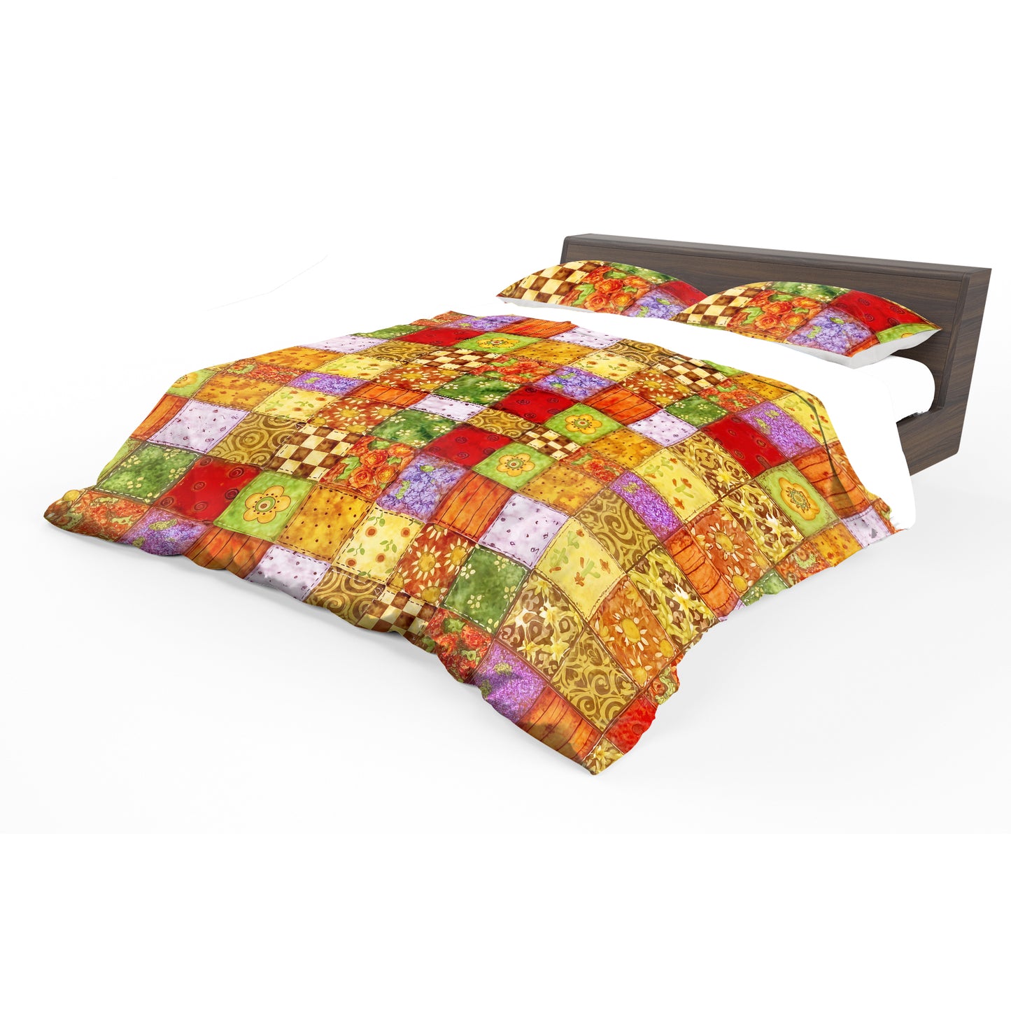 Patterned Squares Duvet Cover Set