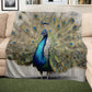 Pavo Cristatus Plumage Peacock Light Weight Fleece Blanket By Nathan Pieterse