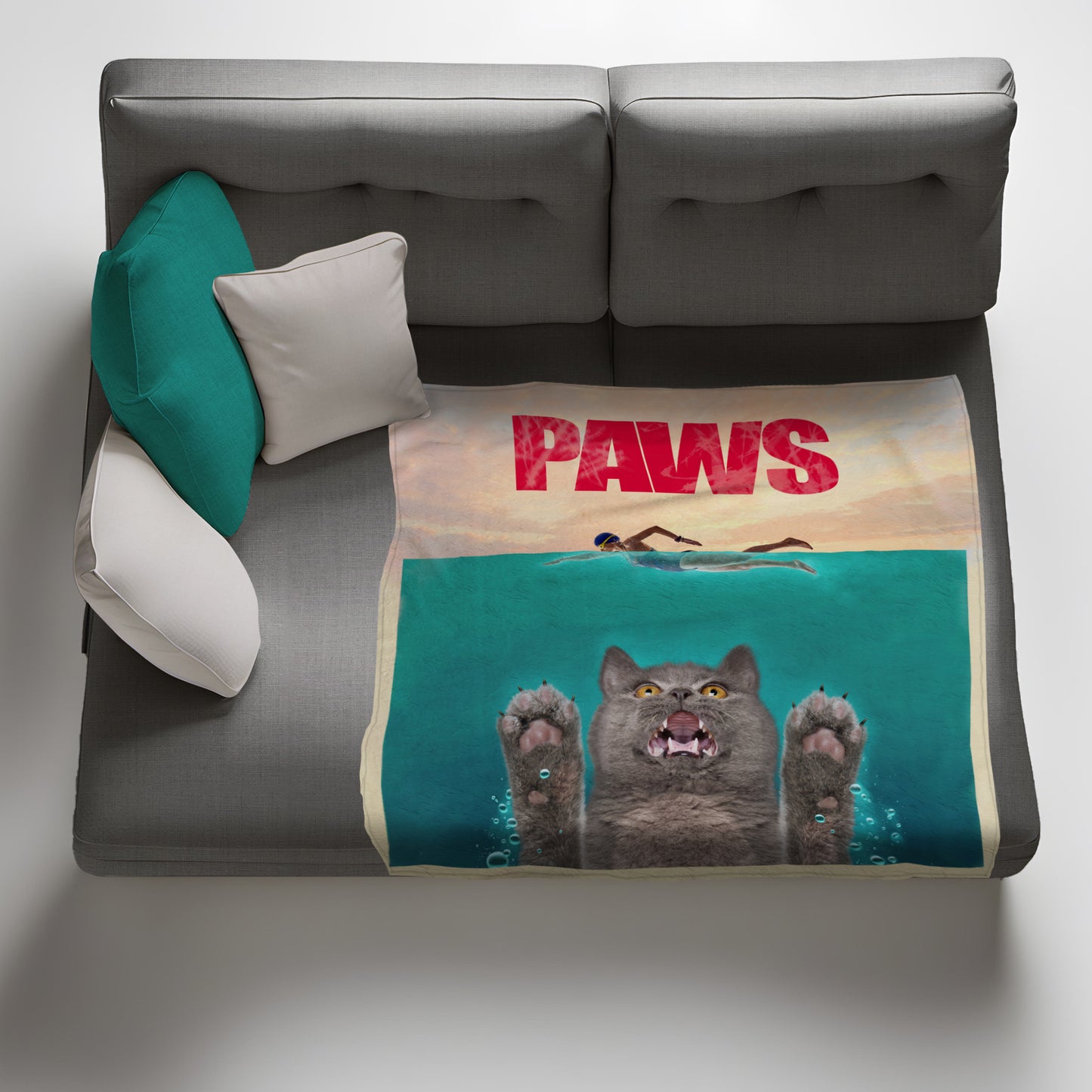 Paws Light Weight Fleece Blanket By Vincent Hie