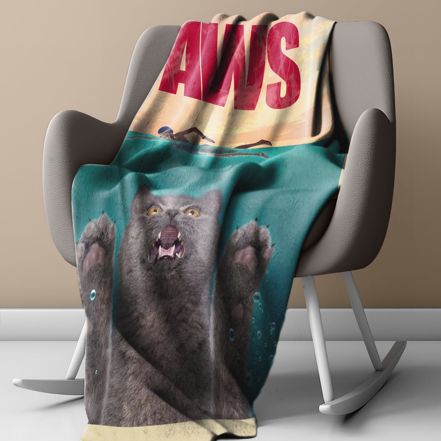 Paws Light Weight Fleece Blanket By Vincent Hie