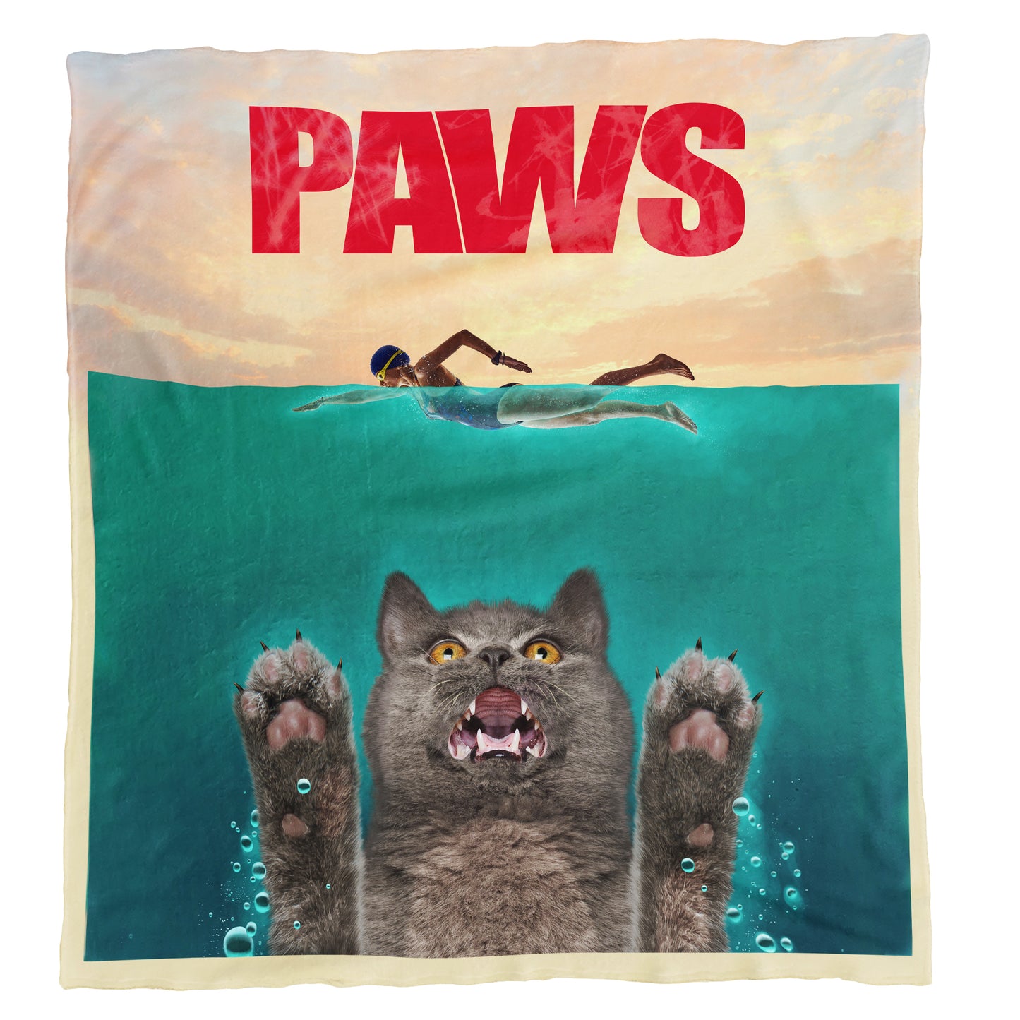 Paws Light Weight Fleece Blanket By Vincent Hie